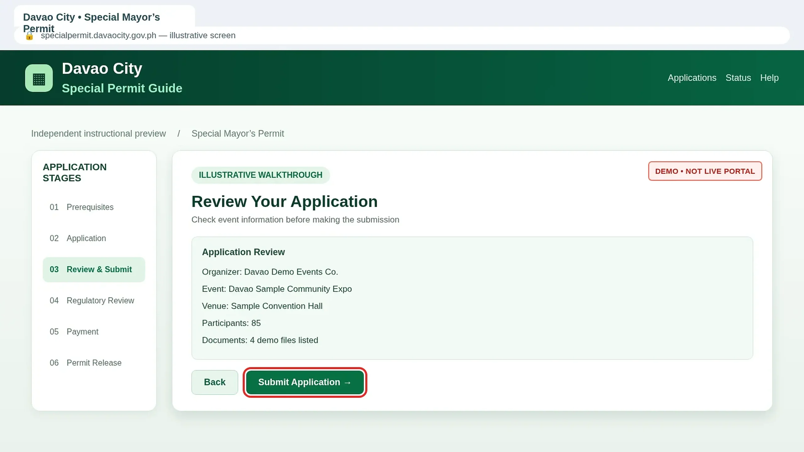 Special Permit application review