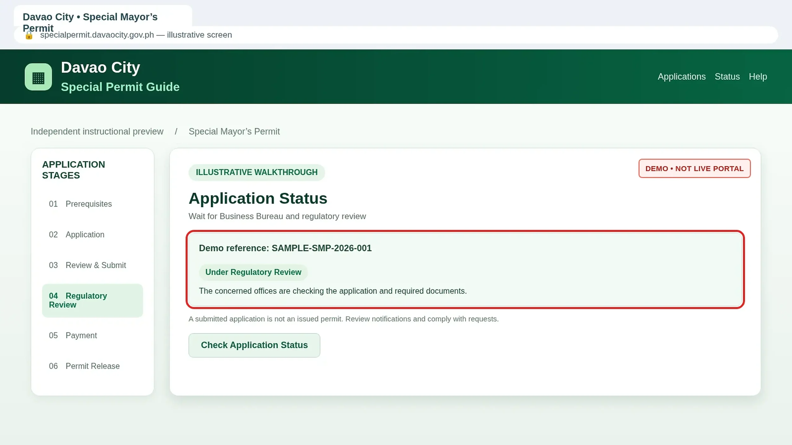 Special Permit regulatory approval tracking