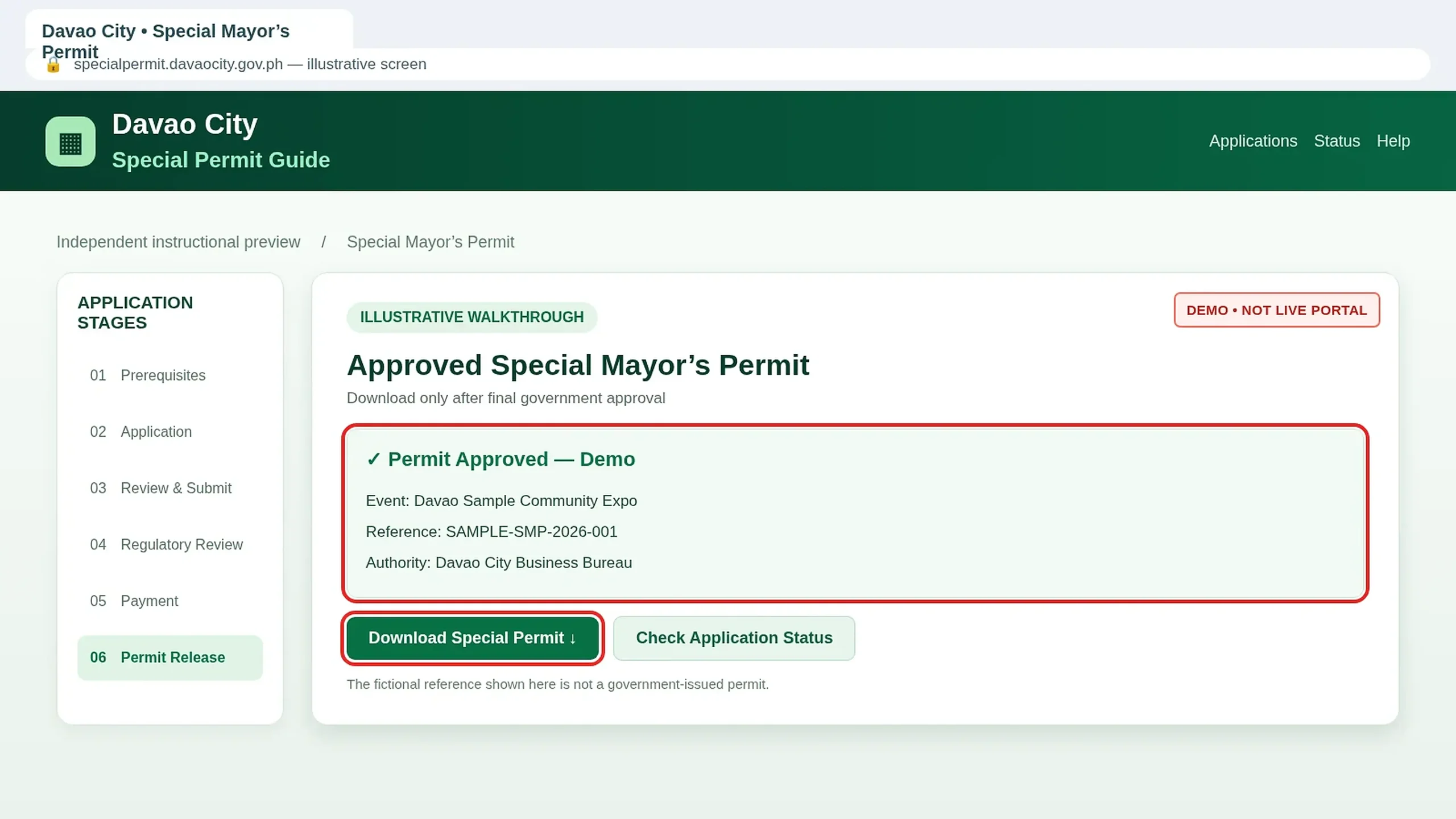 Approved Special Mayor's Permit download